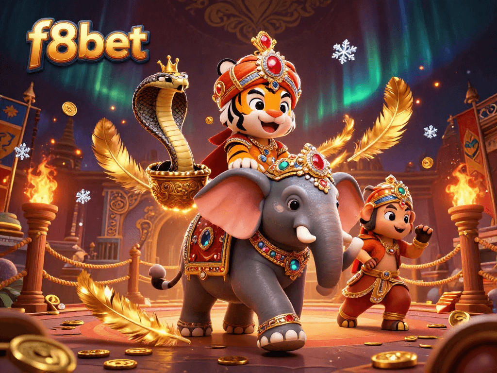 Engage in thrilling action with f8bet at an exhilarating virtual casino, featuring ornate elements.