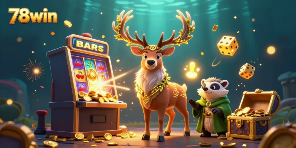 Experience thrilling wins with 78win at a vibrant online casino featuring epic characters.