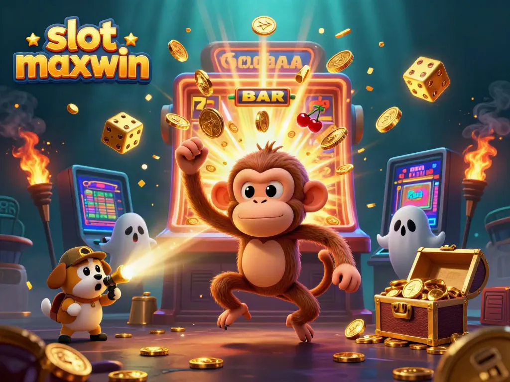 Experience thrilling gameplay with the mischievous poltergeist monkey and the jackpot explosion in slot maxwin.