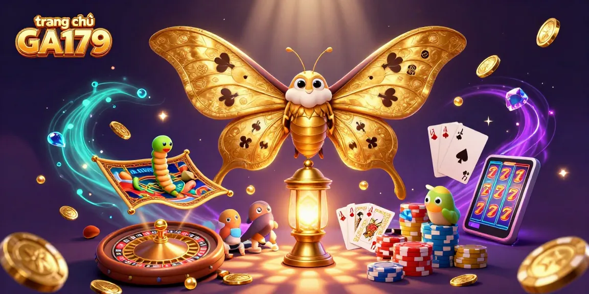 Experience the excitement of trang chủ GA179 with vibrant casino scenes and winning strategies illustrated.