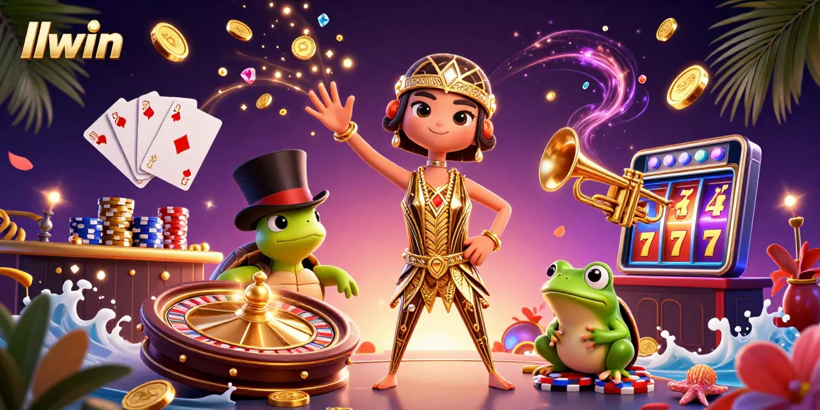 Experience thrilling gameplay at llwin with vibrant characters in a dynamic casino scene.