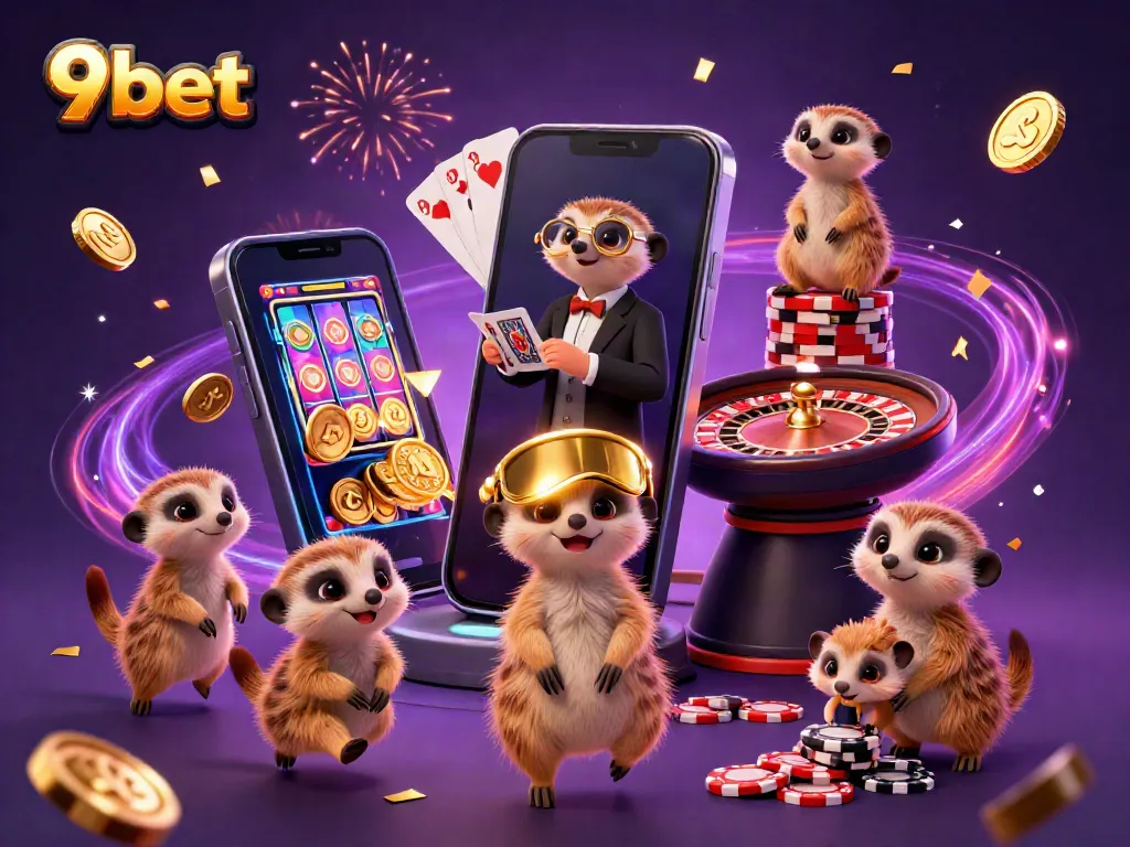 Experience thrilling gameplay at 9bet with lively meerkats showcasing casino excitement.