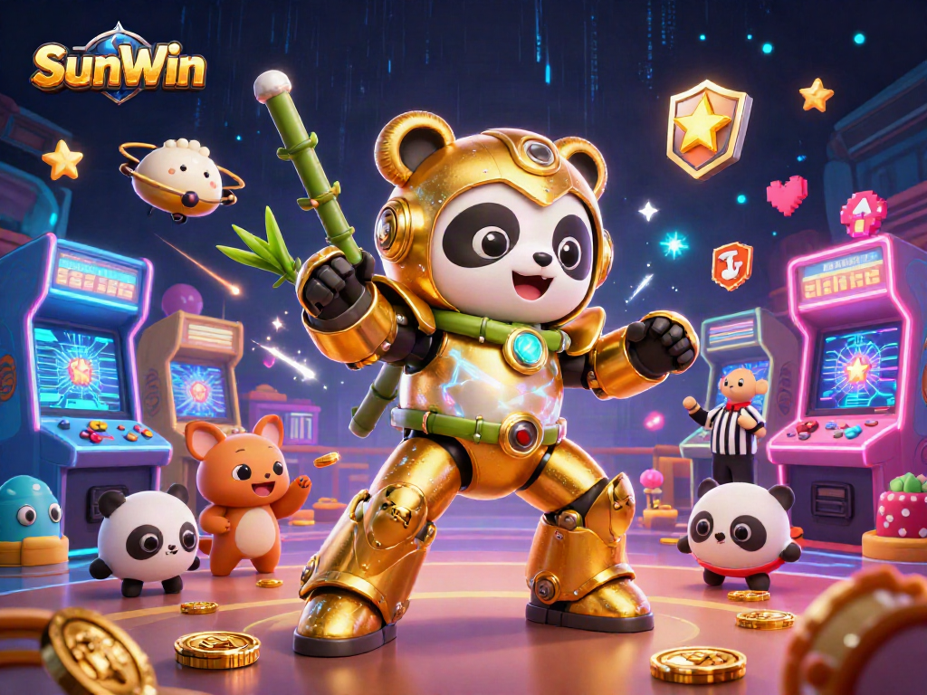 Experience thrilling gameplay at SunWin, featuring vibrant casino elements and energetic characters.