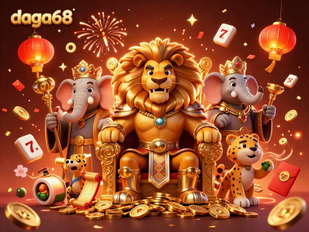Experience exhilarating gameplay at daga68 with vibrant 3D casino kings surrounded by slots and jackpots.
