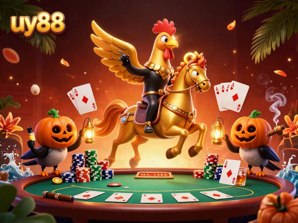 Experience thrilling gameplay at uy88 with dynamic 3D characters in a vibrant casino setting.