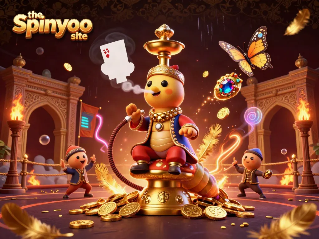 SpinYoo site immersive gaming scene showcasing vibrant casino elements and dynamic characters.