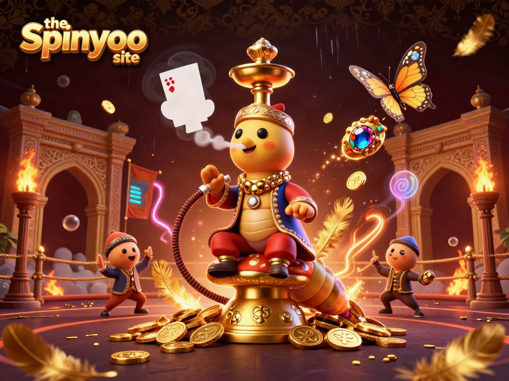 SpinYoo site immersive gaming scene showcasing vibrant casino elements and dynamic characters.