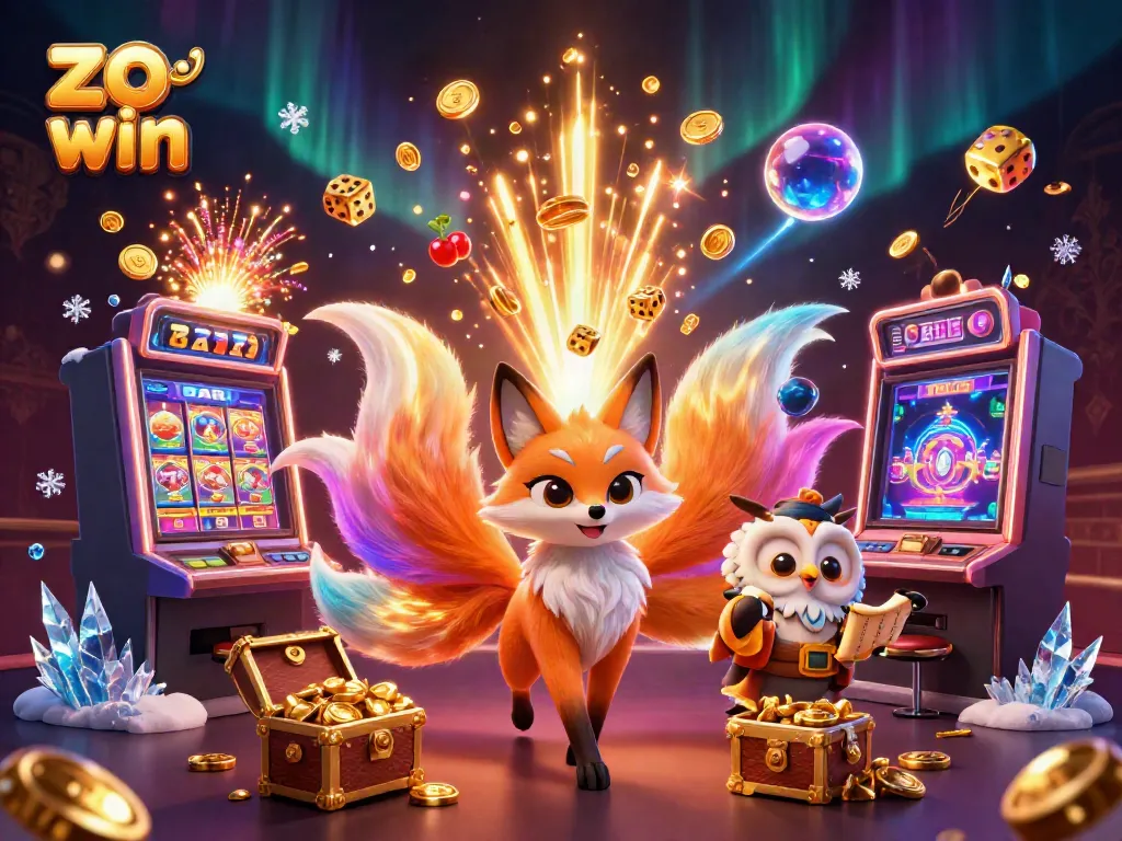 Experience thrilling gameplay and dazzling jackpots with the vibrant world of zo win in this immersive casino illustration.