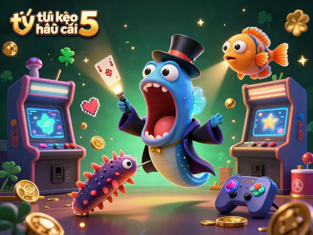 Join in the thrilling action with tỷ lệ kèo nhà cái 5 highlighted in a vibrant online casino scene.