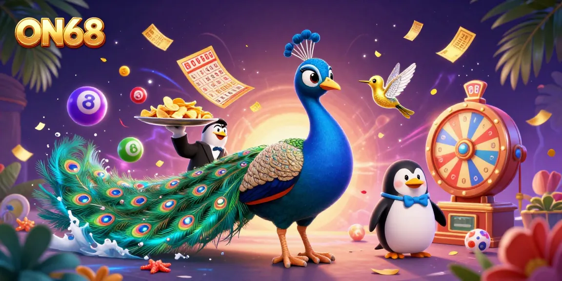 Witness the excitement of ON68 with an aristocratic peacock and vibrant elements on display.