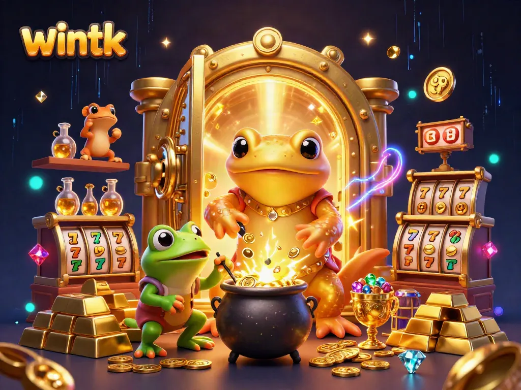 Experience the thrilling world of wintk with a magical 3D casino scene overflowing with gold and excitement.