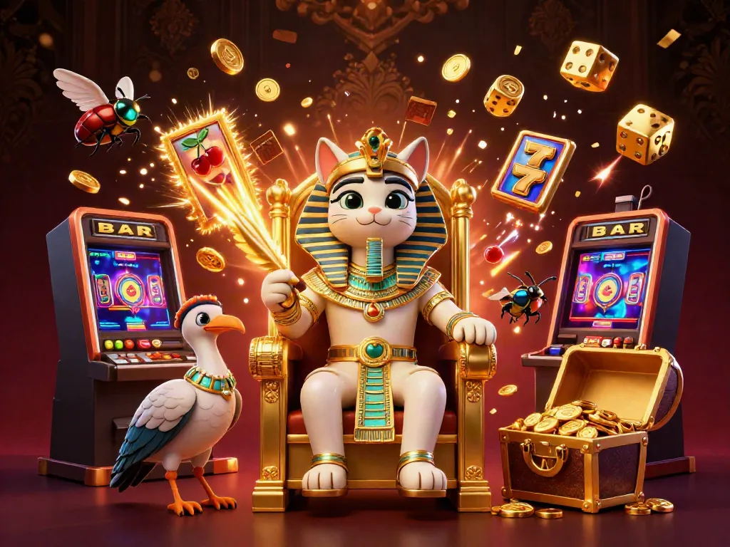 Spin the slots with tttjl's vibrant 3D casino scene featuring exciting jackpot elements.