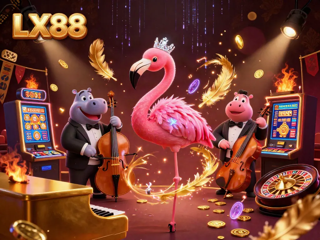 Experience the vibrant culture of gambling at LX88 with lively animated characters and action-packed casino elements