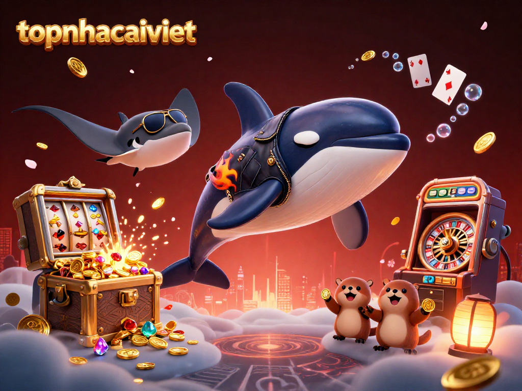 Experience thrilling gaming action at topnhacaiviet with charming sea creatures and vibrant casino elements.