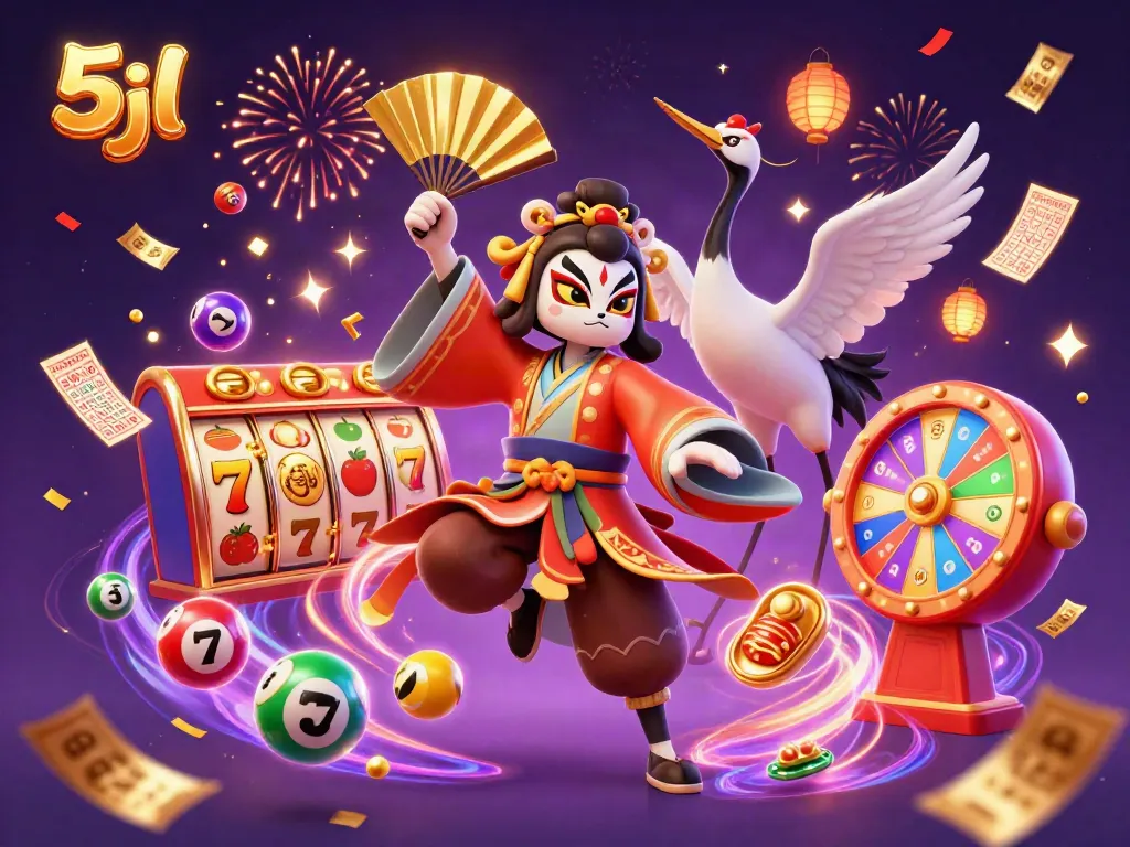 Experience excitement with 5jl as the kabuki warrior welcomes you to a vibrant gaming atmosphere.