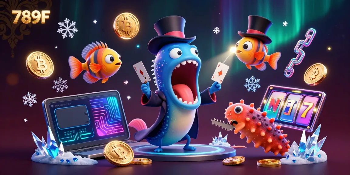 Experience thrilling card tricks with 789F at an underwater casino featuring vibrant characters and crypto elements.