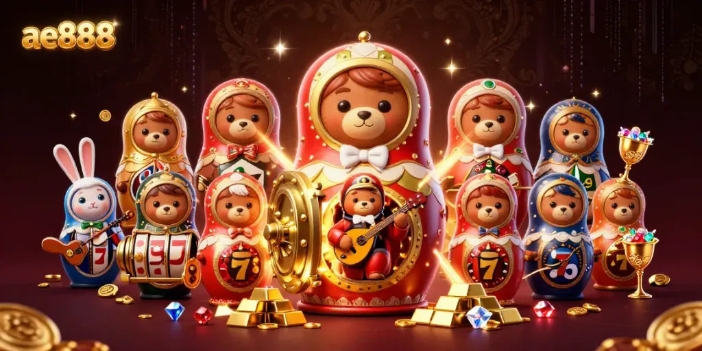 Experience the vibrant casino world of ae888 with enchanting cartoon characters and lavish riches.