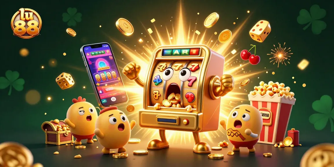 Experience exciting jackpots with lu 88's dynamic slot machine scene filled with action and vibrant elements.
