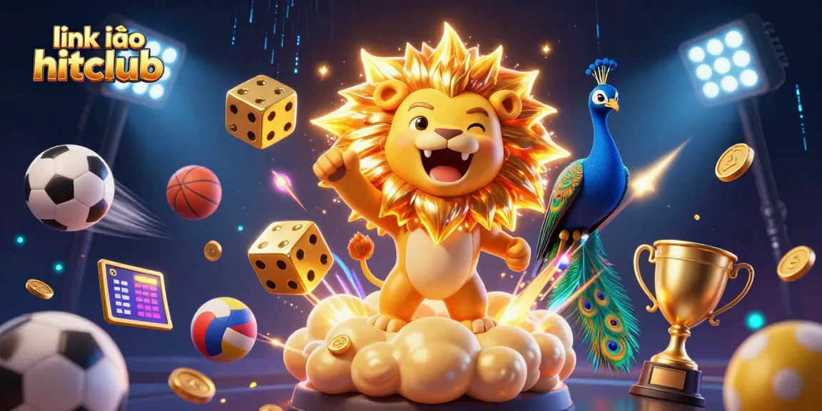 Experience excitement with the link vào hitclub in this vibrant casino-themed illustration.