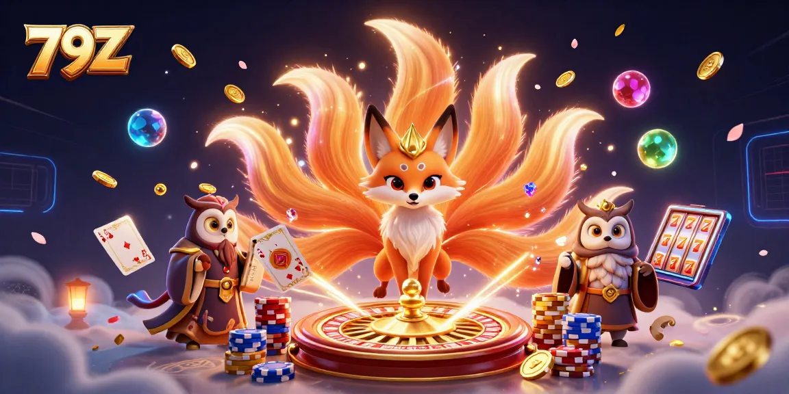 Engage with the excitement of 79Z as a nine-tailed fox and wise owl enchant your gaming experience with dynamic casino elements.