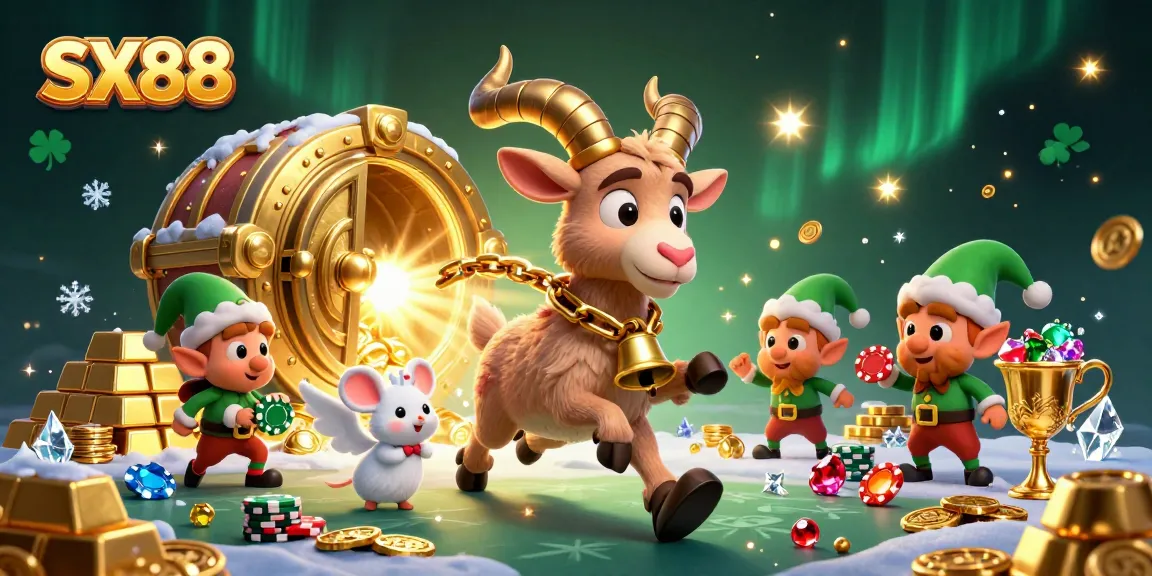 SX88 players enjoy a lively casino scene with unique characters and dazzling treasures in action.