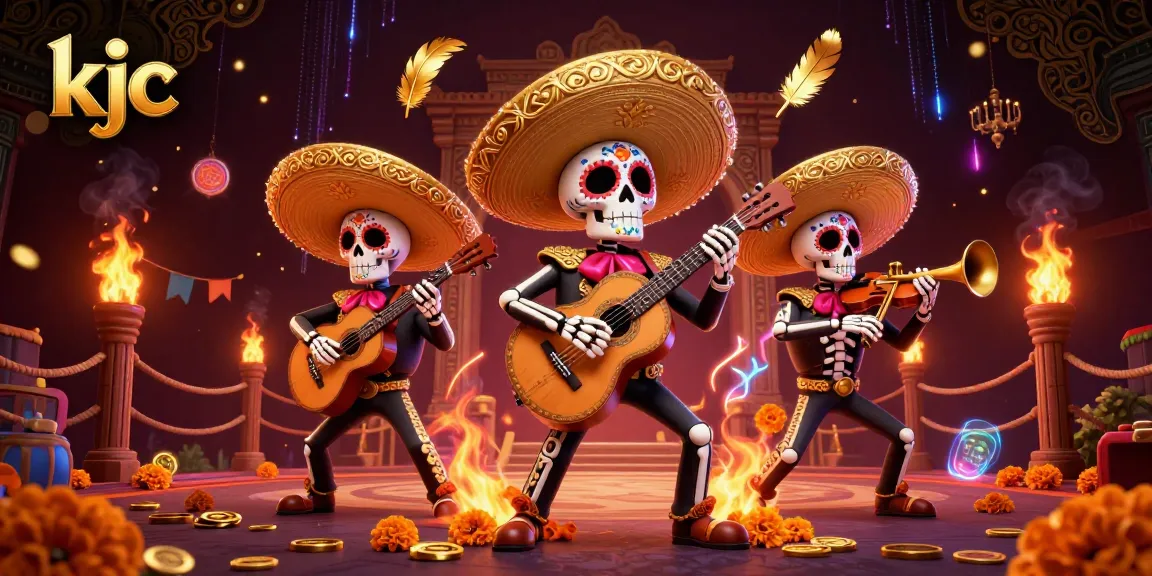 Experience thrilling gaming at kjc with vibrant mariachi characters in a dynamic casino scene.