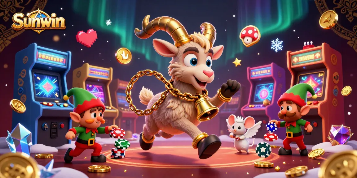 Engage in the festive thrill at Sunwin's holiday-horror casino with enchanting characters.