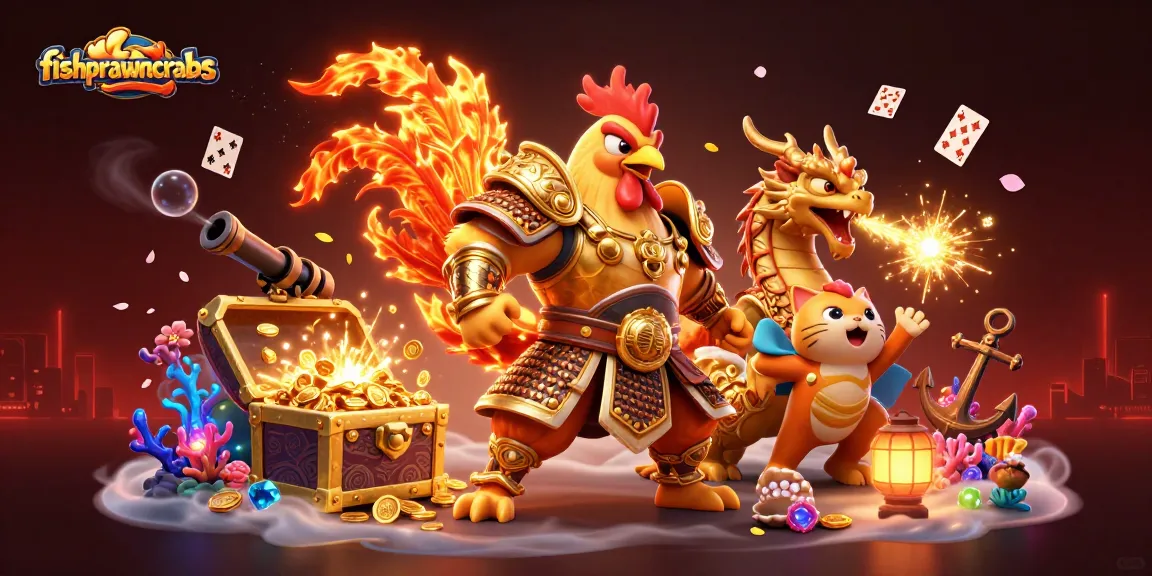 Experience the thrill of betting with fishprawncrabs in this action-packed illustration.