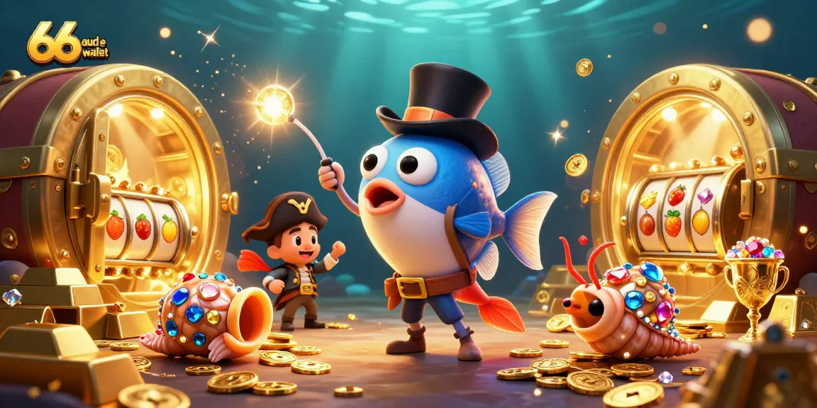 Playing with 66 aud e wallet at a casino under the sea, showcasing immersive slot games and treasures.