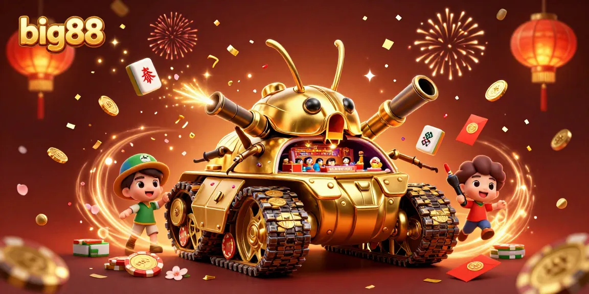 Experience thrilling gameplay at BIG88 with a vibrant casino scene featuring games and celebrations.