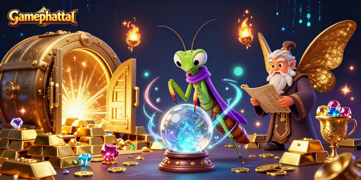 Experience the excitement of gamephattai with mystical fortune tellers and treasure in a vibrant casino setting.