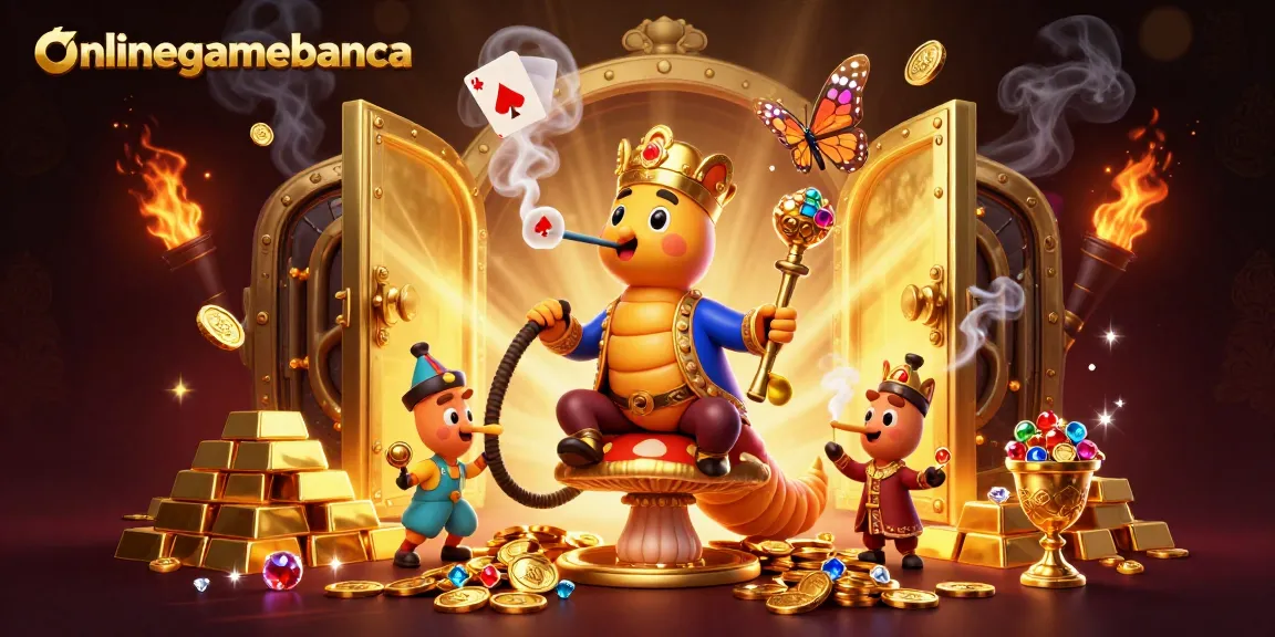 Experience thrilling moments with onlinegamebanca, a vibrant casino scene featuring treasures and poker symbols.