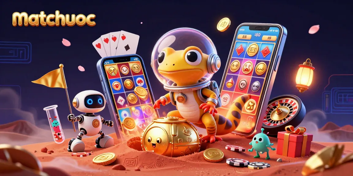 Experience matchuoc excitement with a Martian gecko uncovering a thrilling casino adventure.