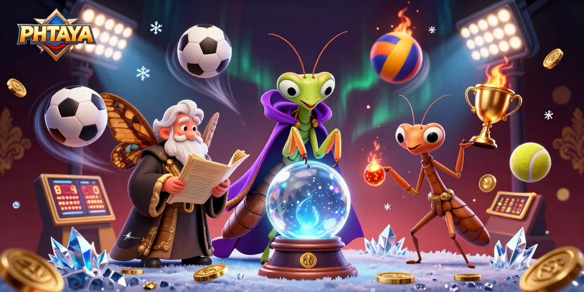 PHTAYA's immersive fantasy scene with a fortune teller, a librarian, and floating oracles, enhancing the betting experience.