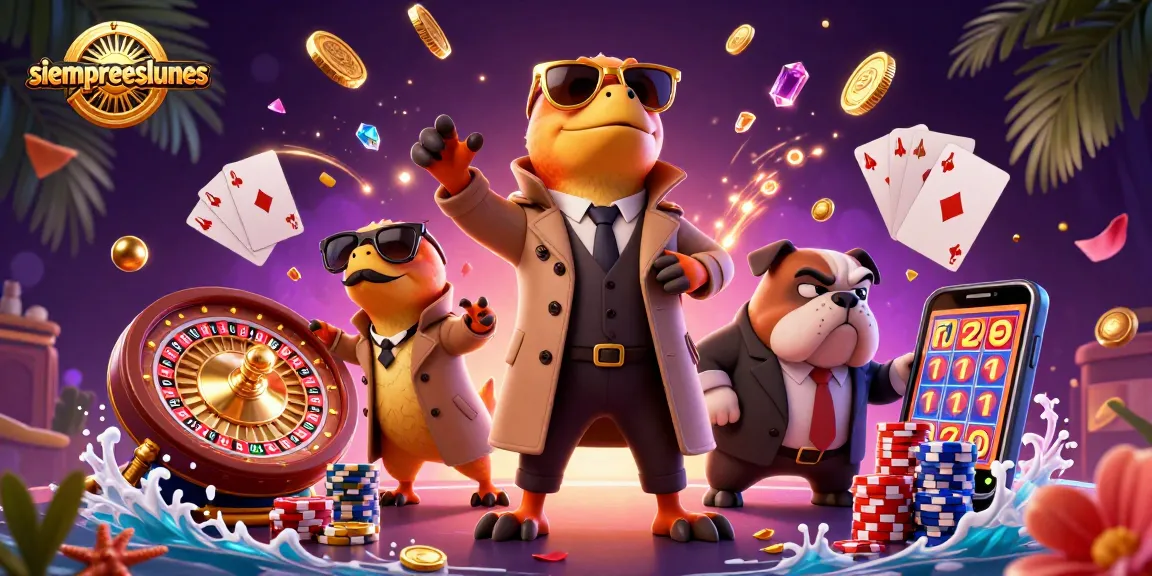 Experience the thrill of siempreeslunes in a vibrant VIP casino scene with raptors and games.