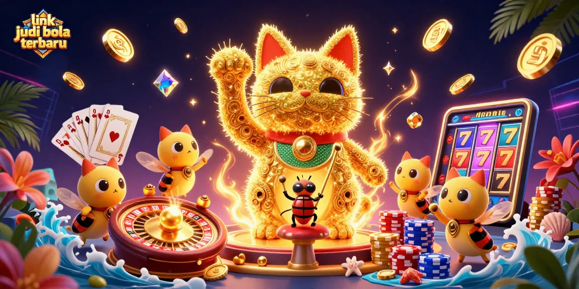 Engage in the excitement with link judi bola terbaru showcasing vibrant casino characters and elements.