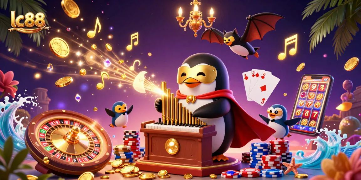 Experience the excitement of lc88 with a vibrant 3D casino scene showcasing wins and fun.