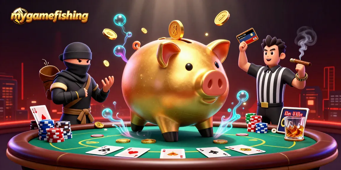 Join mygamefishing's exciting gaming scene with a lively battle at the poker table.